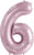 FA 34"  Цифра  6, Slim Светло-Розовый 