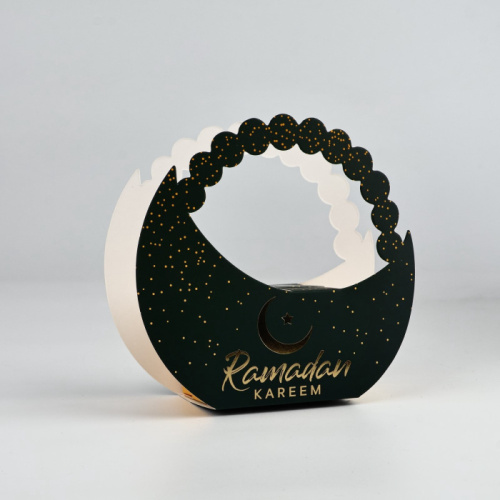 Коробка-Пакет Полумесяц с Ручкой Ramadan,Черная 