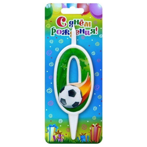 Свеча Цифра "0" Футбольная 