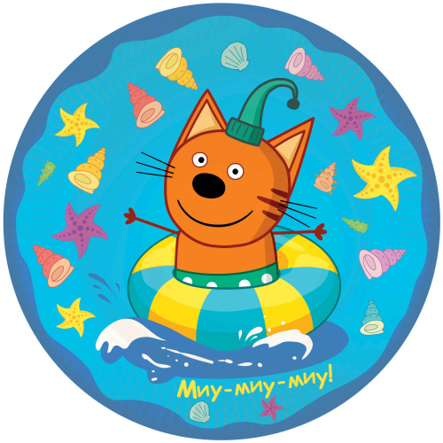 Тарелки Три Кота, Морские Приключения 18см/6шт 