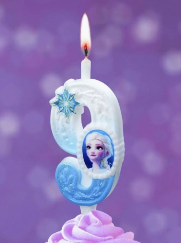 Свеча Цифра Фрозен Disney "9" 