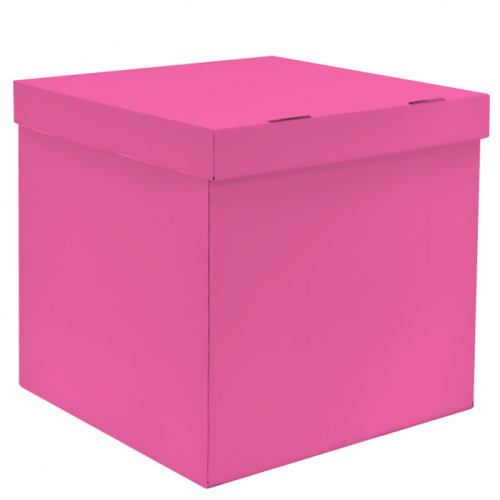 Коробка для Шаров Розовая Самосборная 