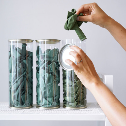 Тубус Прозрачный ПВХ с Серебристой Крышкой 9,2/25см  