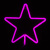 Световая Фигура Звезда Розовая 28 х 28 см 
