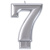 Свеча Цифра Серебряная "7" 