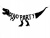 Гирлянда - Буквы Dino Party Динозавр Черный 