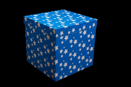 Коробка для Шаров Синяя со Звездами
