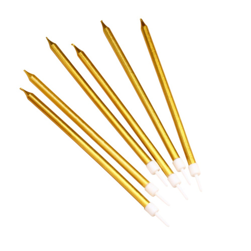 Свечи Золотые, Держатели 13см/6шт 