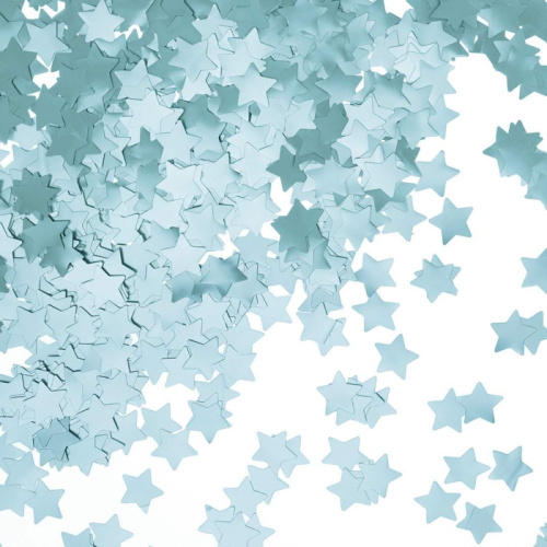 Конфетти Звезды Голубые, Хром Сатин 1,5см/50гр 