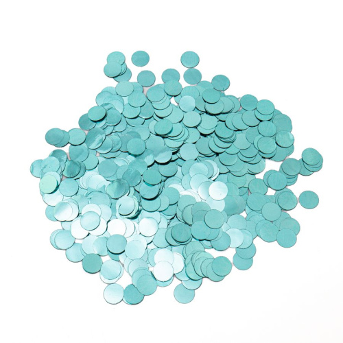 Конфетти Круги Голубые, Хром Сатин 1см/50гр 