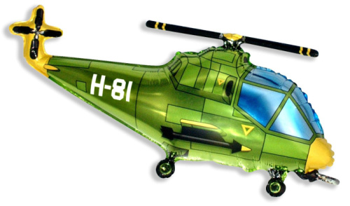 F 14" Мини-фигура Вертолет Зеленый 