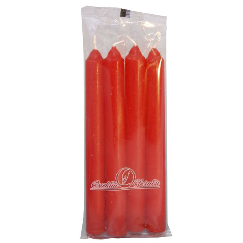 Свечи Красные Классические Столовые 17,5см/4шт 