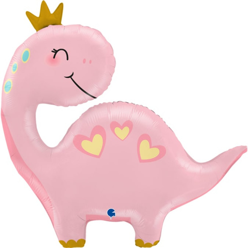 G 28" Динозаврик Принцесса, Розовый 