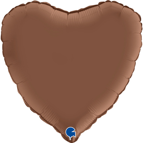 G 18" Сердце Сатин Chocolate 