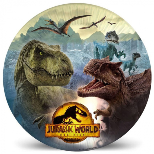 Тарелки Jurassic World, Динозавры 18см/6шт 