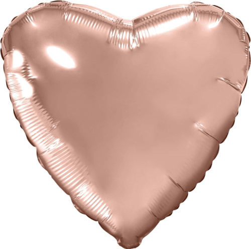 Ag 9" Мини - Сердце Розовое Золото 