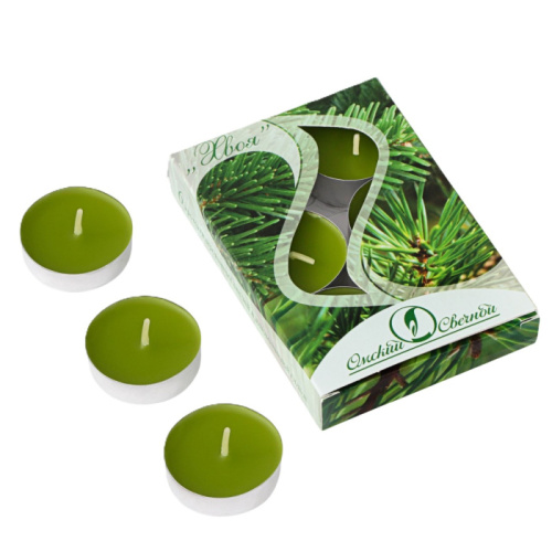 Свечи Чайные Ароматизированные, Хвоя 12гр/6шт 