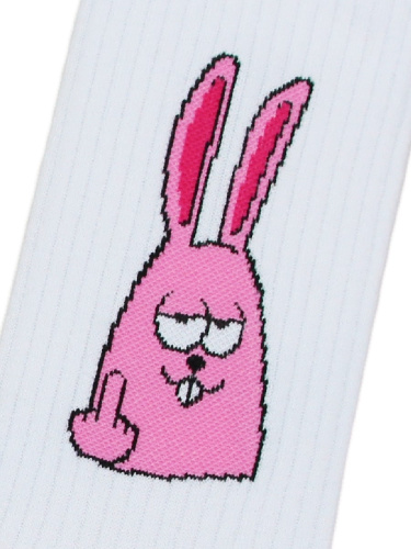 Носки Подарочные Кролик Розовый, Белые 41-45 