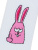 Носки Подарочные Кролик Розовый, Белые 41-45 