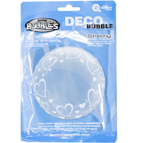 Q 24" Deco Bubble Сердца Элегантные 