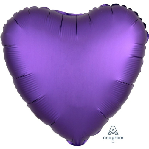 A 18" Сердце Сатин Purple
