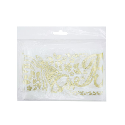 Ленты Выпускник Белый Шелк, Золото 10х180см/5шт 