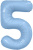 Ag 40" Цифра Голубая, Небесная "5" Slim