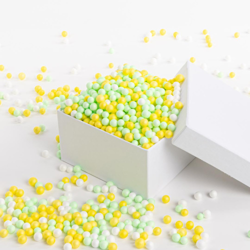 Шарики Пенопласт Желто-Зеленое Ассорти 6-8мм 