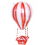 FA 27" Фигура 3D Воздушный Шар, Аэростат, Красный 