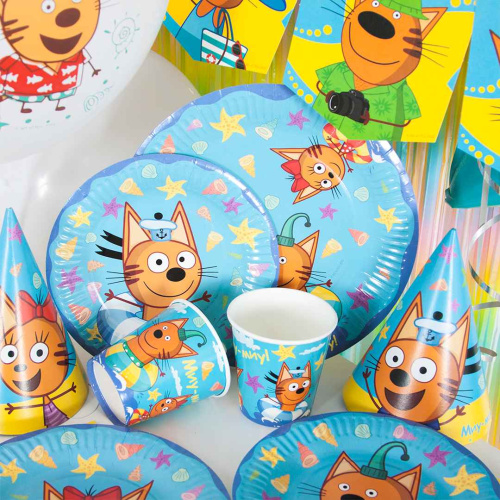 Тарелки Три Кота, Морские Приключения 18см/6шт 