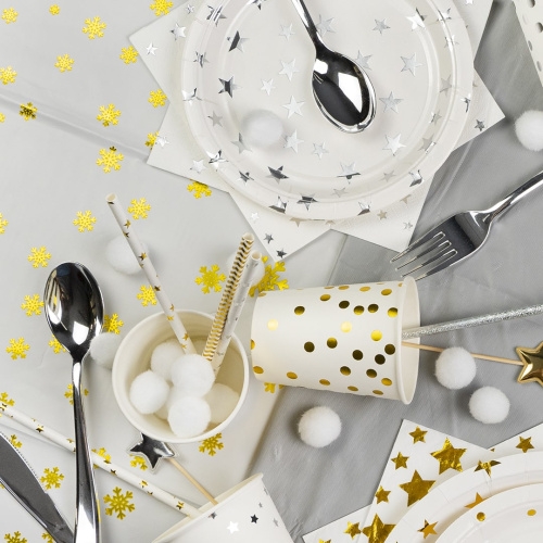 Набор Столовых Приборов Вилки Ложки Ножи, Серебро 