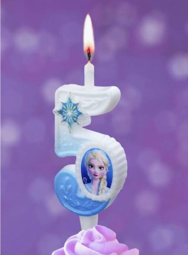 Свеча Цифра Фрозен Disney "5" 