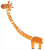 Гирлянда-буквы С Днем Рождения! Жираф 