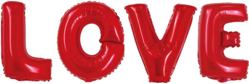 FA 16" Надпись LOVE Красная 