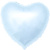 Ag 18" Сердце Голубое Нежное 