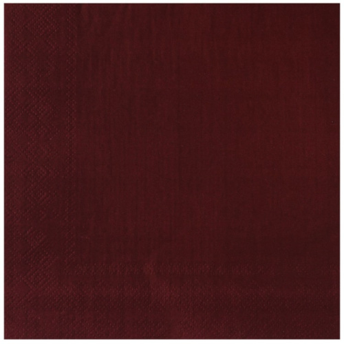 Салфетки Однотонные Бордовые 33см/12шт 