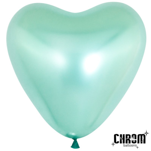 DB 10" Сердца Хром Зелёные 