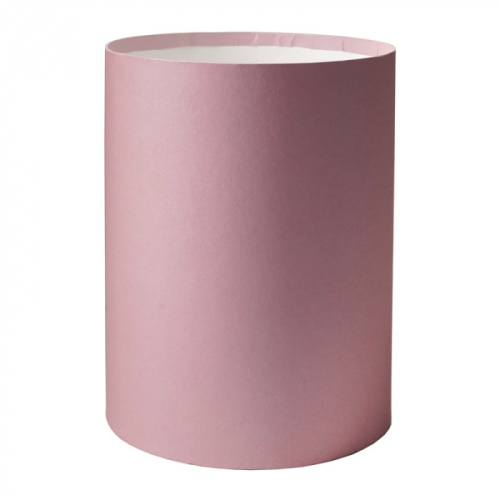 Коробка Цилиндр Розовый, Премиум 15х20см 