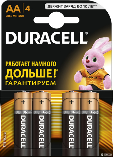 Батарейки AA Duracell (пальчиковые) 4шт