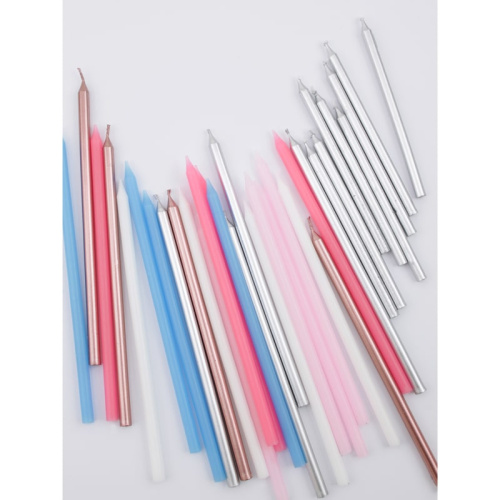 Свечи Серебро 10см/8шт 