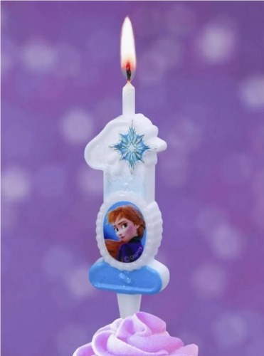 Свеча Цифра Фрозен Disney "1" 