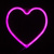 Световая Фигура Сердце Розовое 21 х 20 см 