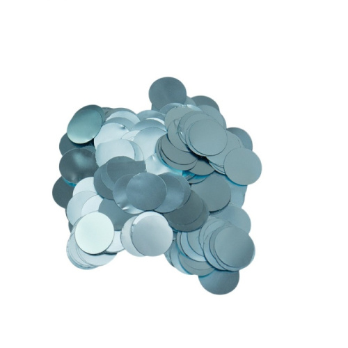 Конфетти Круги Голубые, Хром Сатин 1см/50гр 