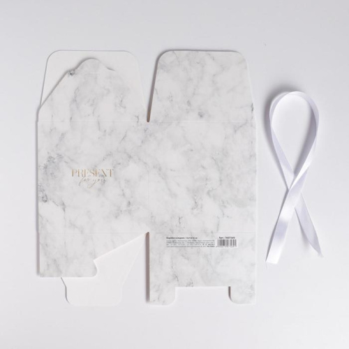 Коробка складная Куб Present Мрамор 