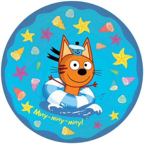 Тарелки Три Кота, Морские Приключения 18см/6шт 