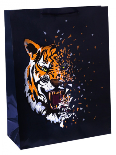 Пакет подарочный Тигр с Осколками 40/47см 