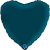 G 18" Сердце Индиго Сатин, Petrol Blue 