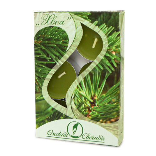 Свечи Чайные Ароматизированные, Хвоя 12гр/6шт 