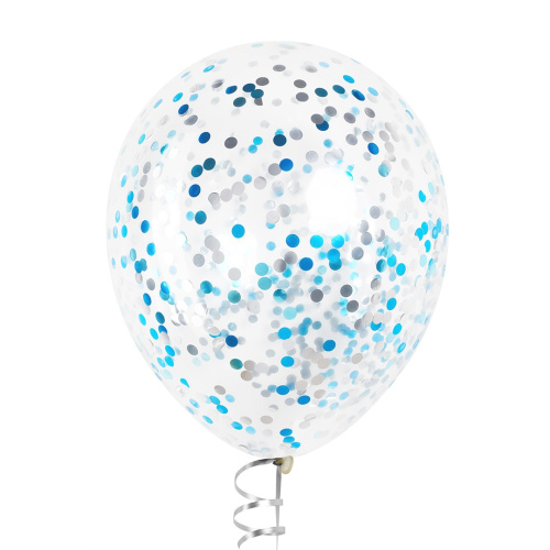 Конфетти Круги Голубой Микс, Металлик 1см/50гр 