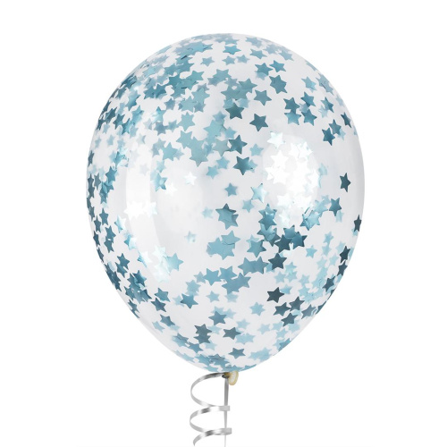 Конфетти Звезды Голубые, Хром Сатин 1,5см/50гр 